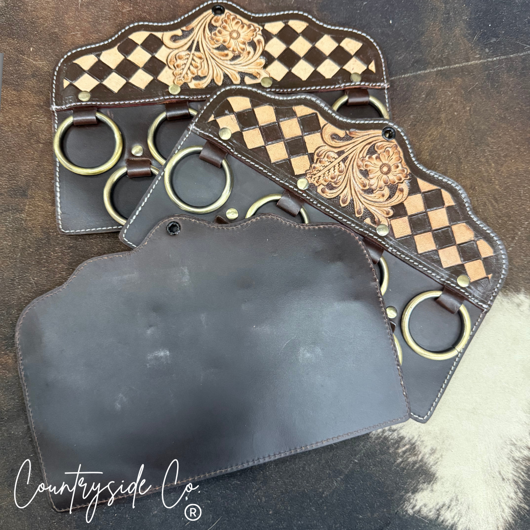 Brown Checkered Wild Rag Scarf Hanger