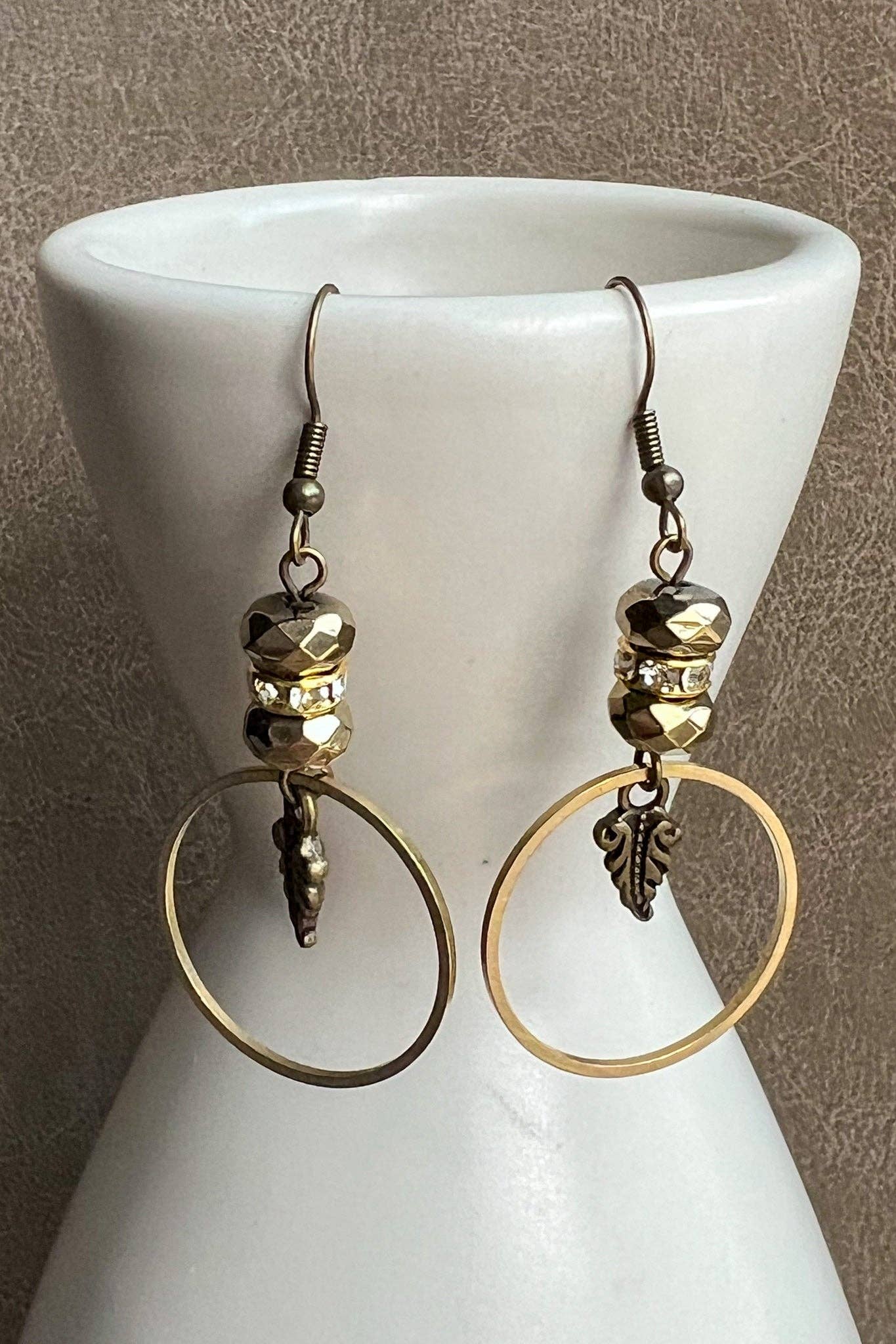 Carmela Golden Dangles Earrings