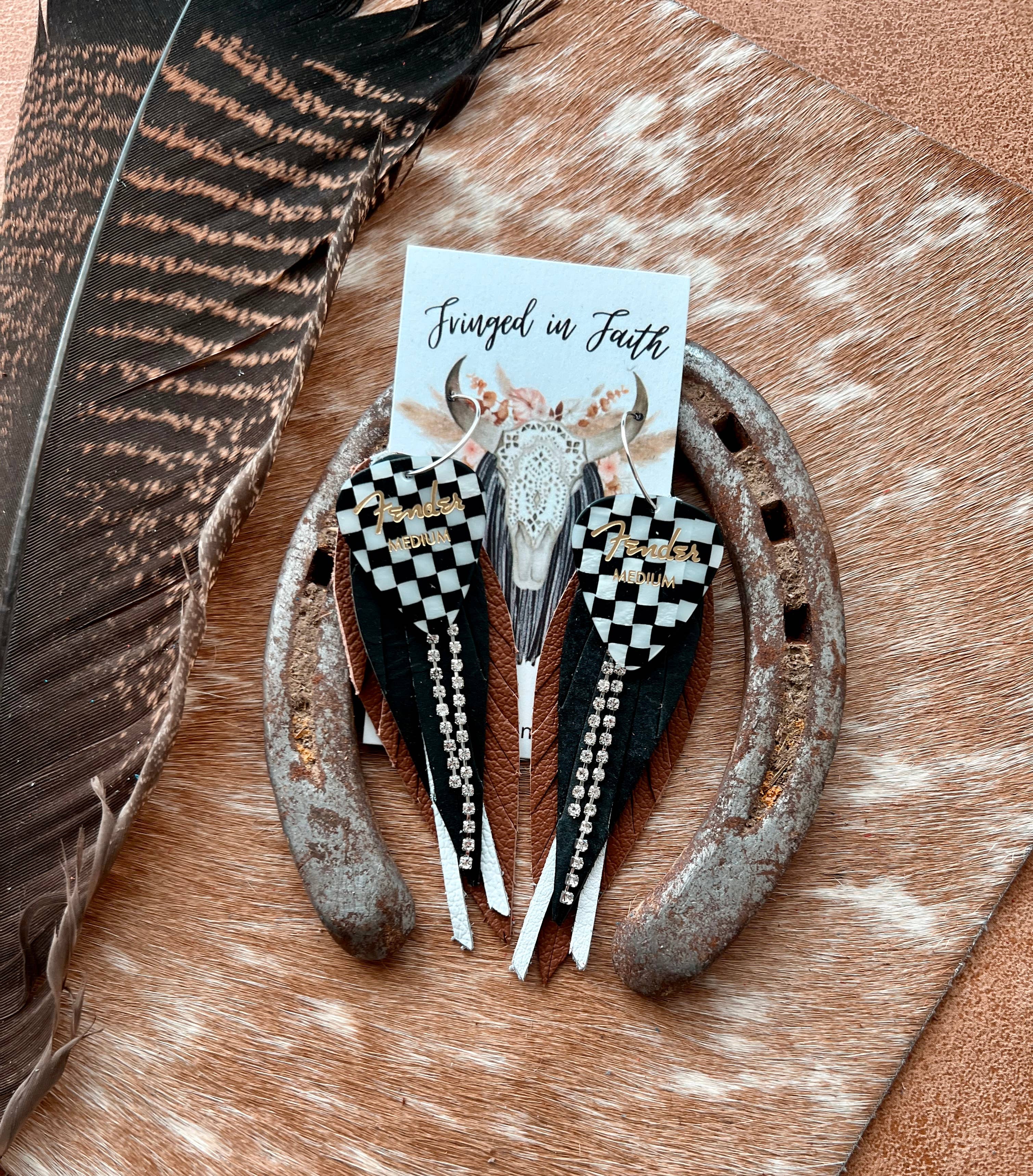 Checked Out Fringe | Brown