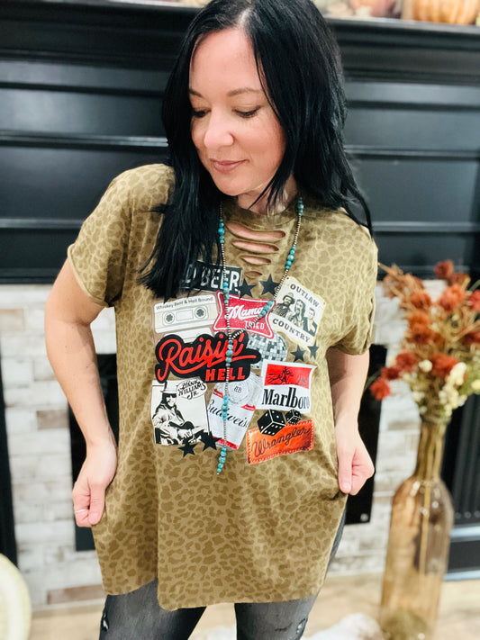 Retro Rambler Leopard Tee