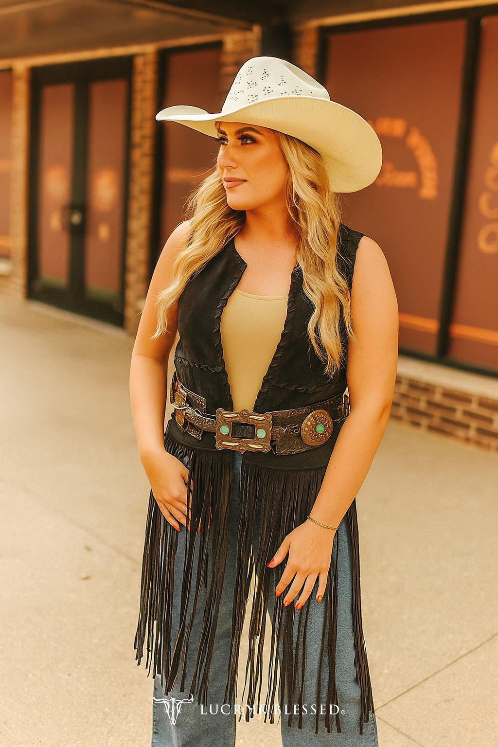 Buck Stitch Fringe Vest