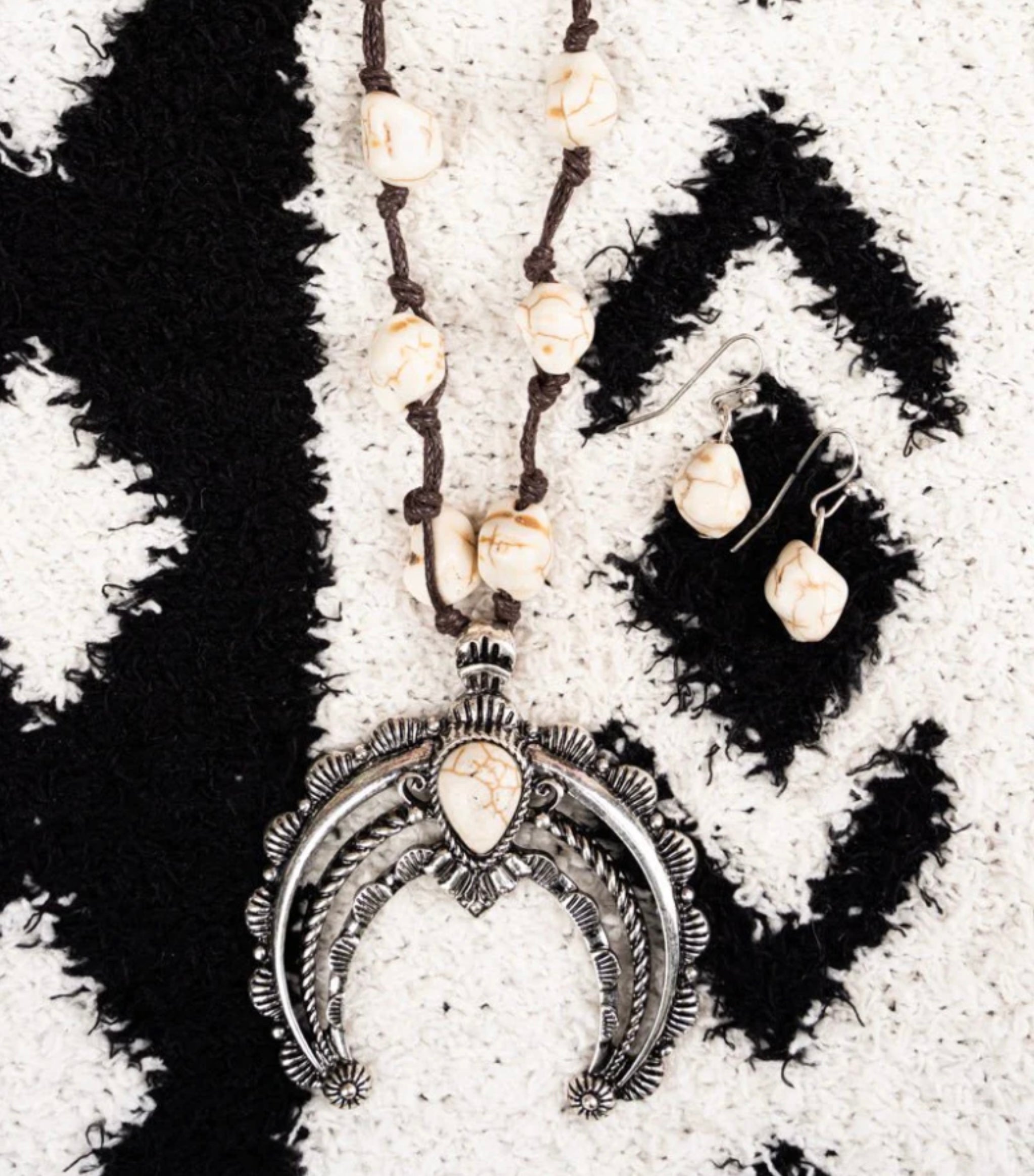 Ridgeland Squash Cord Necklace & Earring Set