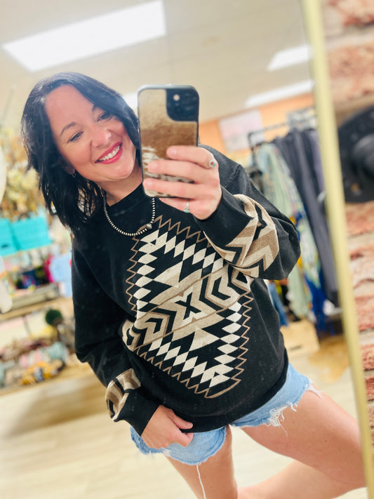 Night Aztec Sweater