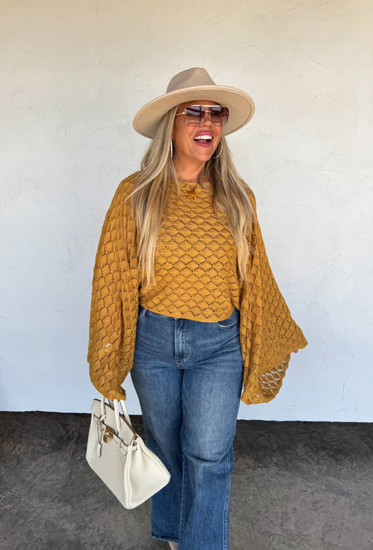 Free Spirit Bell Sleeve Top