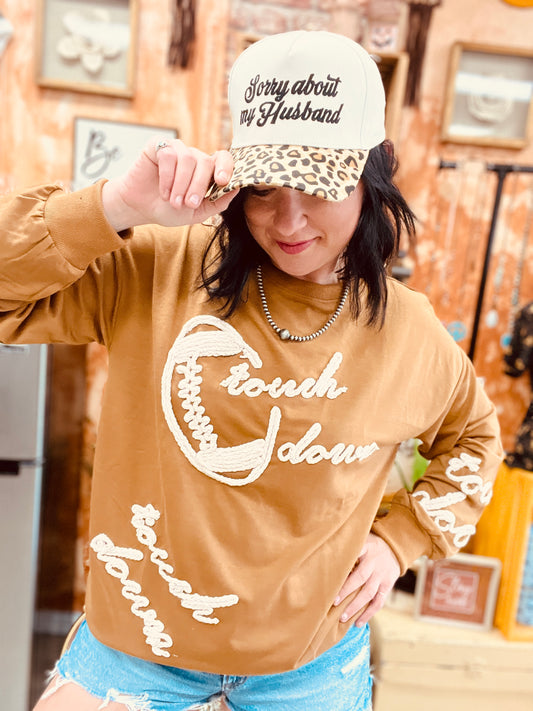 Touch Down Laceup Sweatshirt