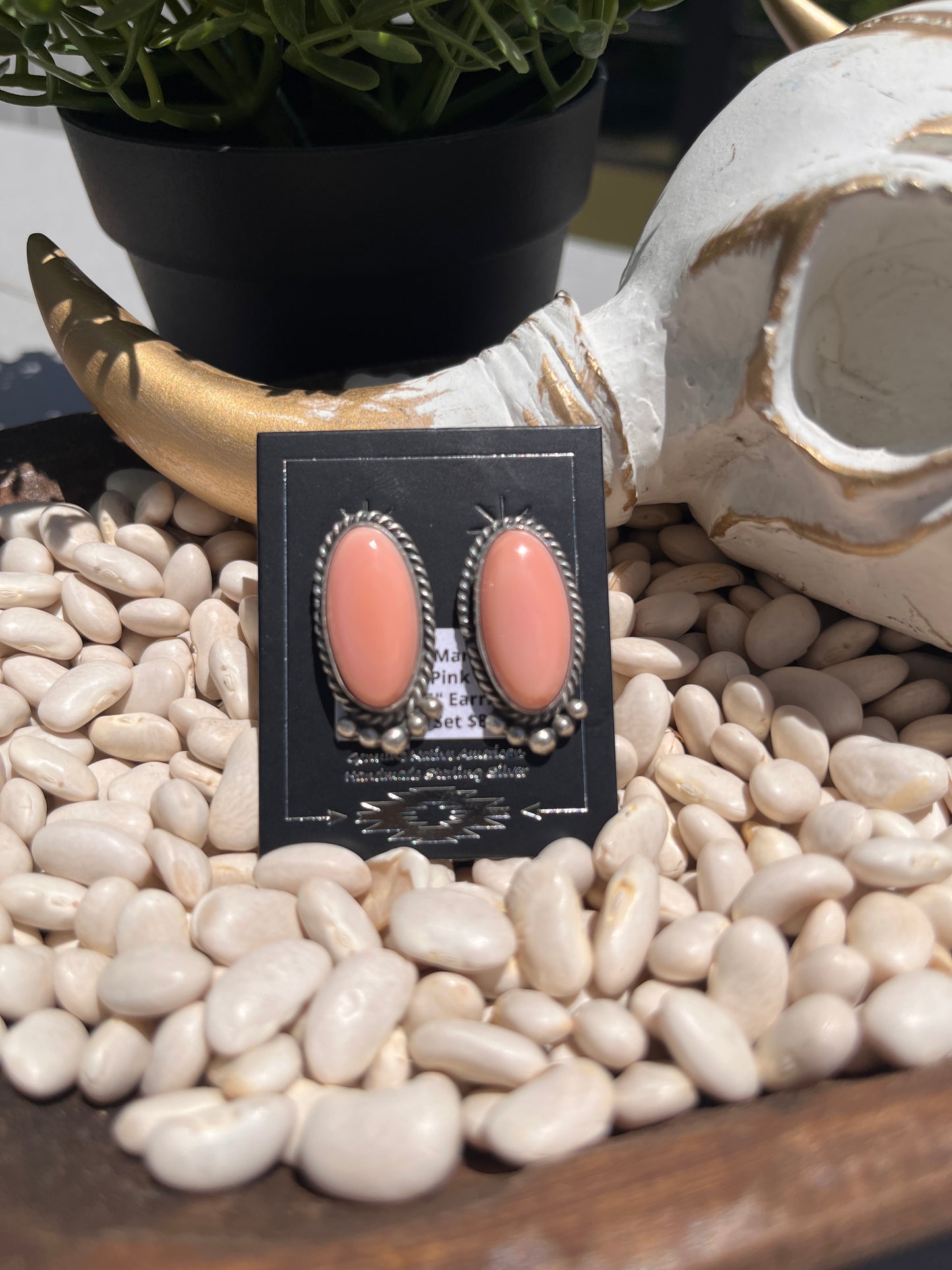 Freda Martinez - Pink Conch Marilyn Earrings