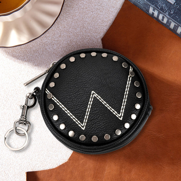 Wrangler Coin Pouch "W" Logo Bag Charm - Black