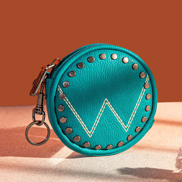 Wrangler Coin Pouch "W" Logo Bag Charm - Turquoise