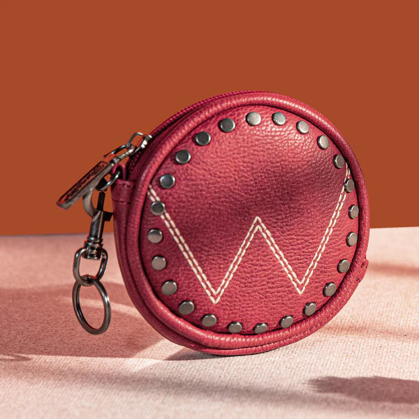 Wrangler Coin Pouch "W" Logo Bag Charm - Red