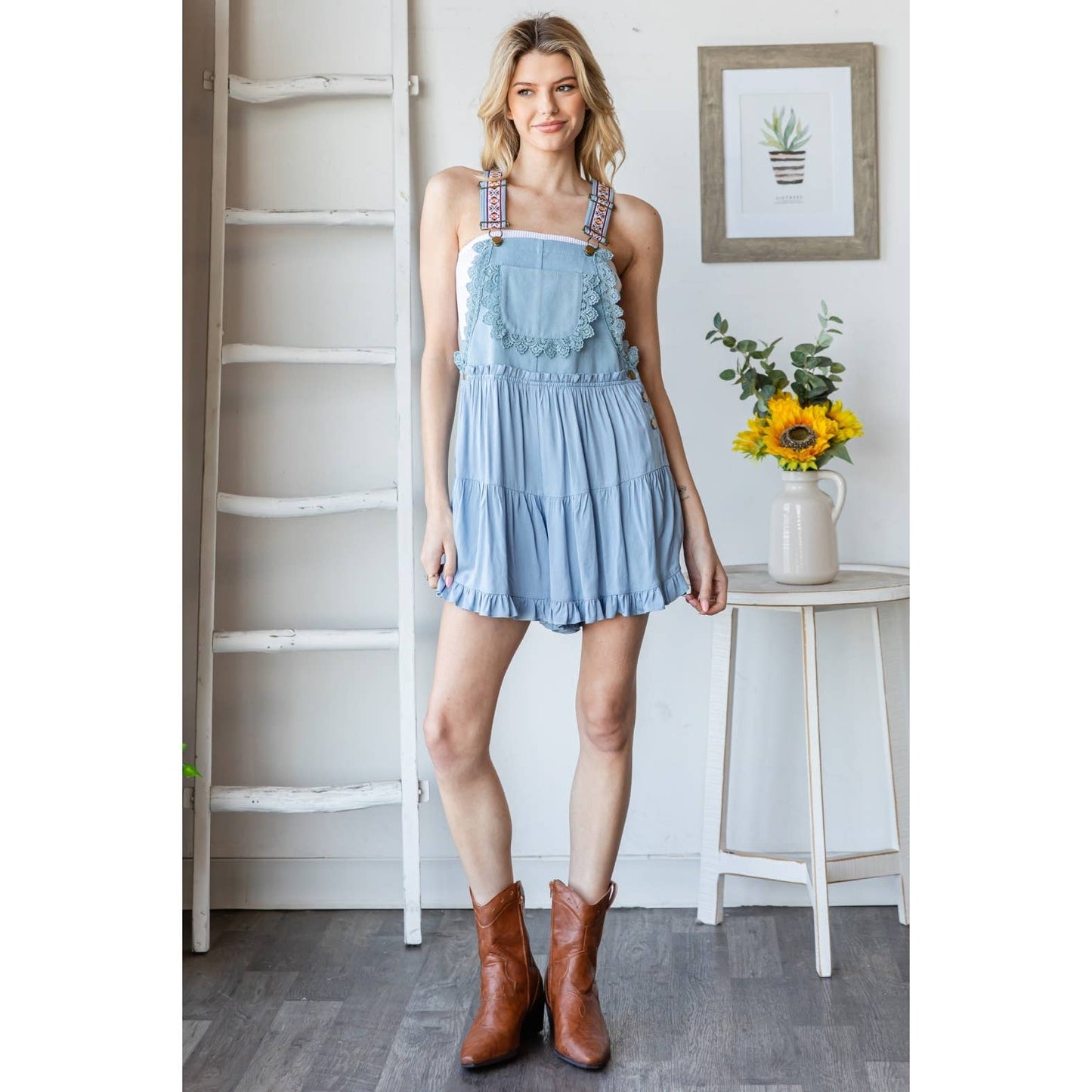 Daisy Do Little Romper Overalls - Roaming Gypsy Boutique