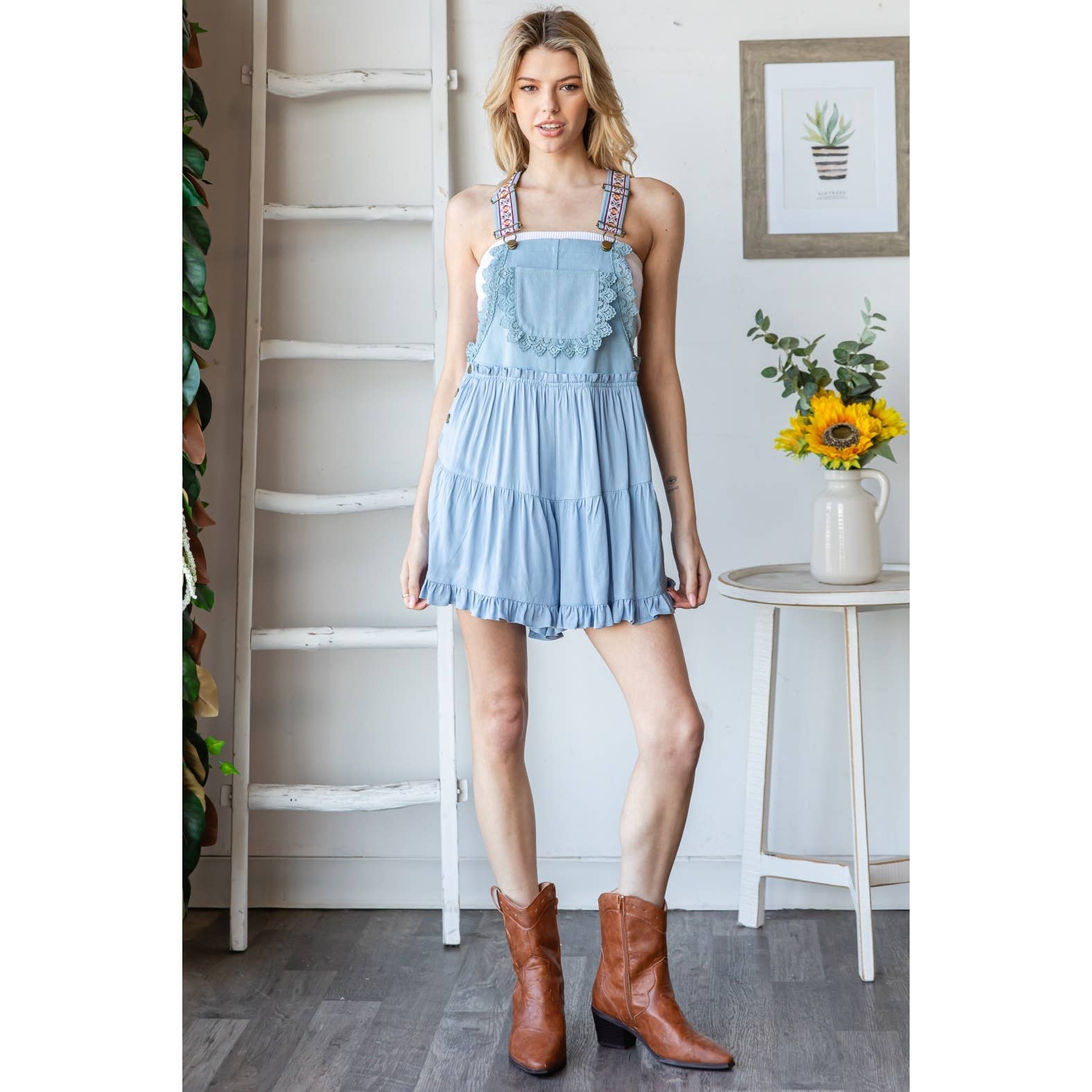 Daisy Do Little Romper Overalls - Roaming Gypsy Boutique