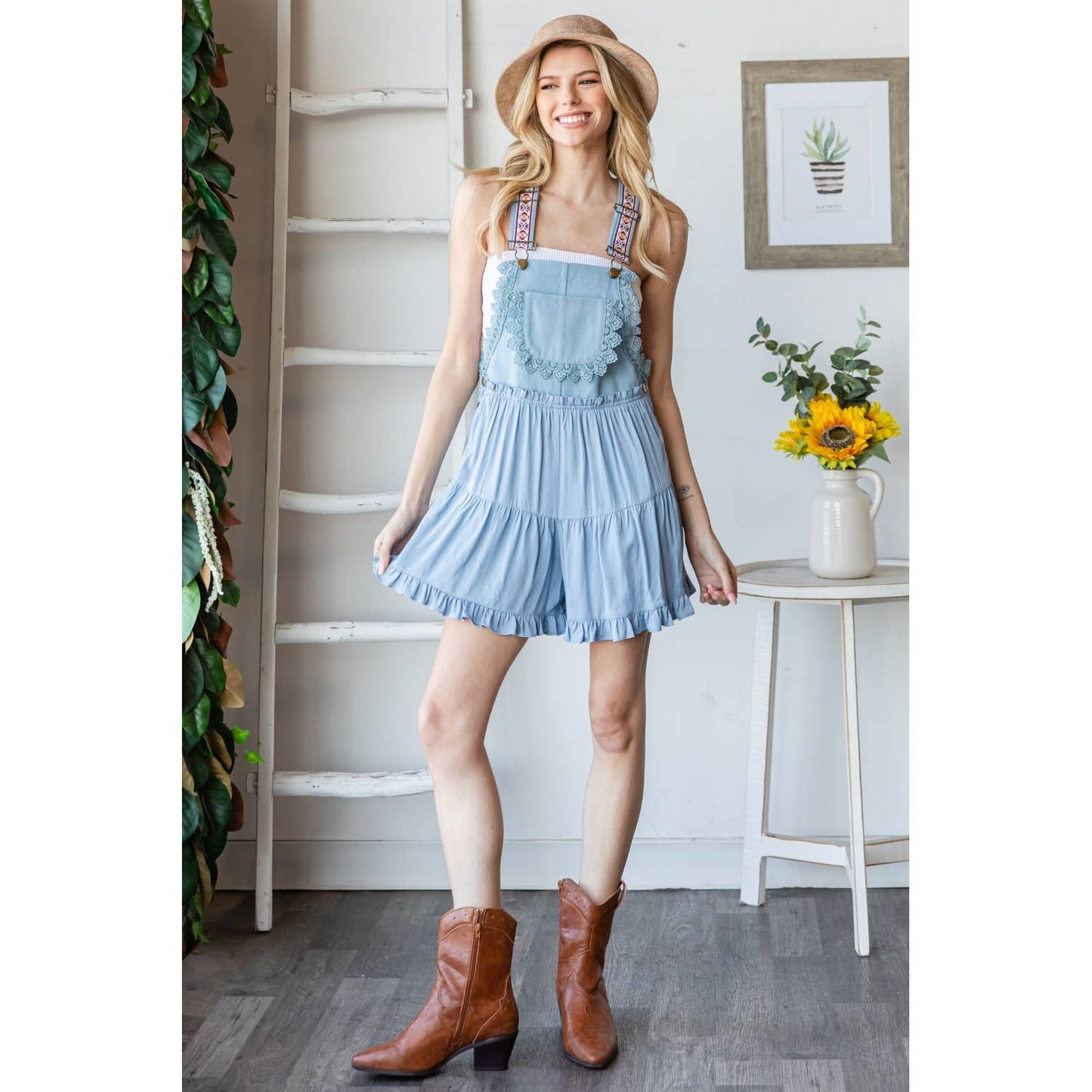 Daisy Do Little Romper Overalls - Roaming Gypsy Boutique