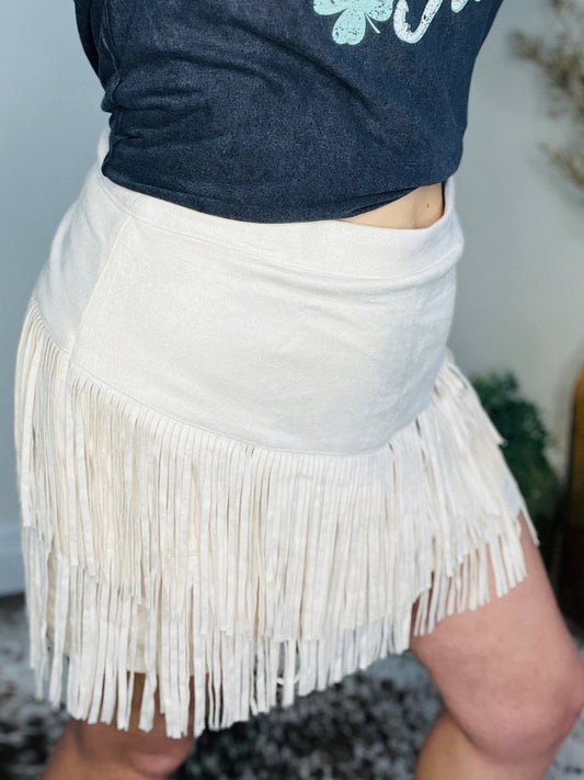 Fort Worth Fringe Skirt - Roaming Gypsy Boutique