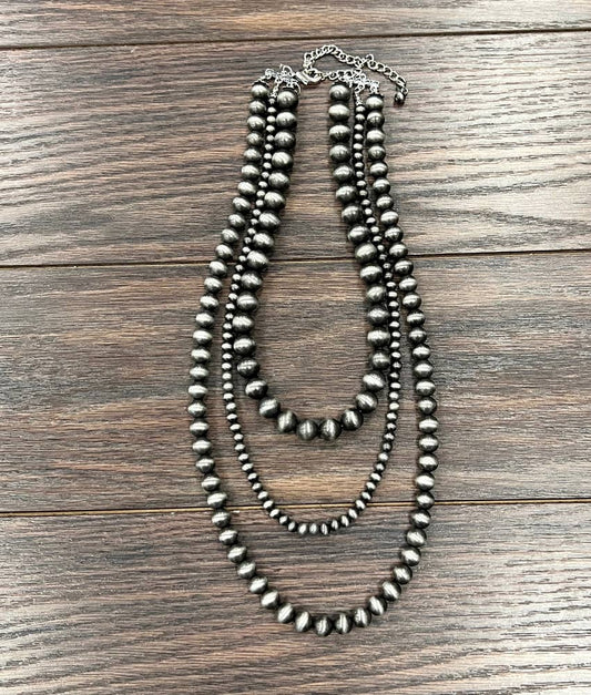 Havana Layered Navajo Bead Necklace - Roaming Gypsy Boutique