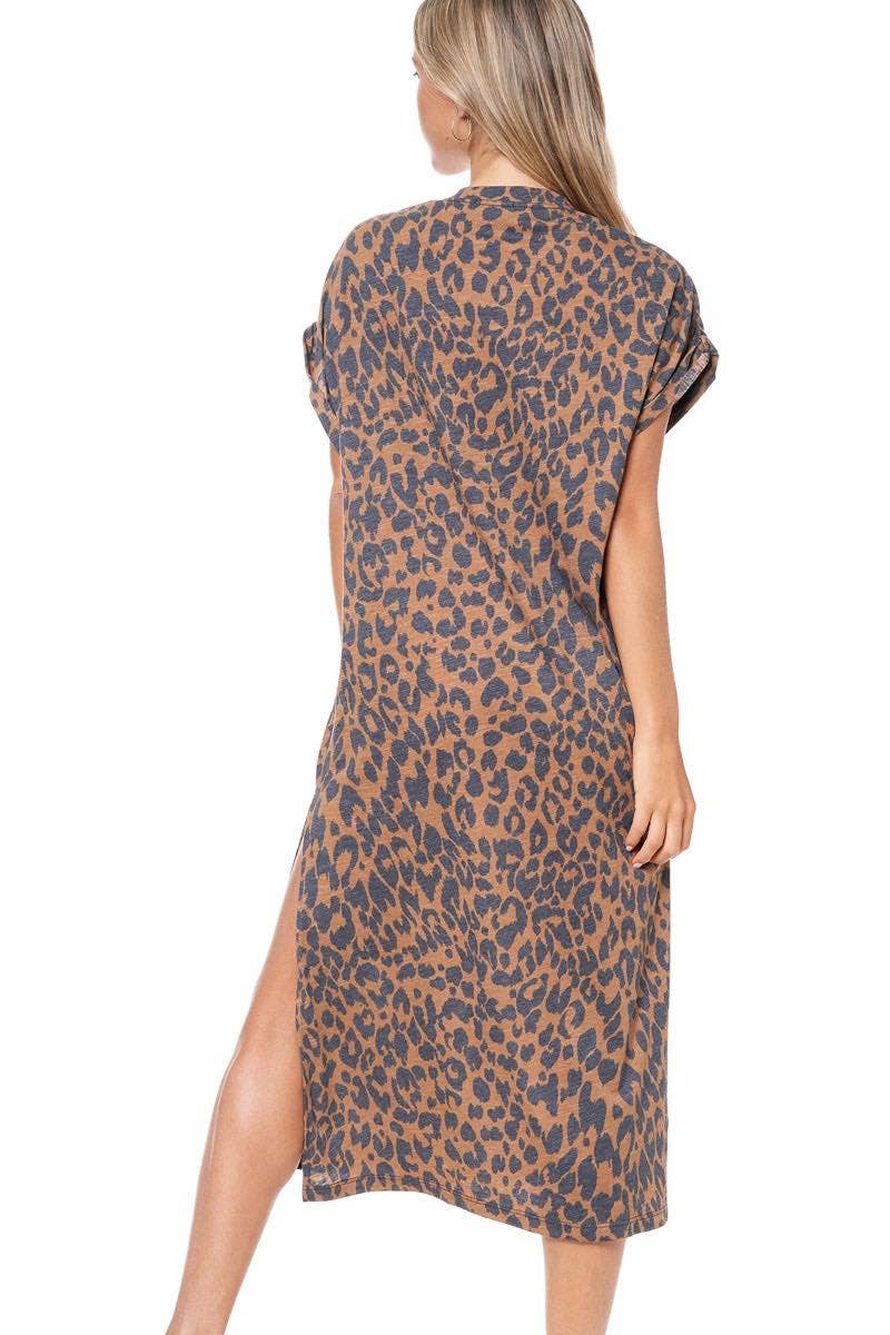 Hella Cowboy Leopard Maxi Dress - Roaming Gypsy Boutique