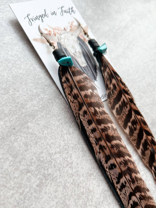 Joliet Feather Earrings  - Roaming Gypsy Boutique