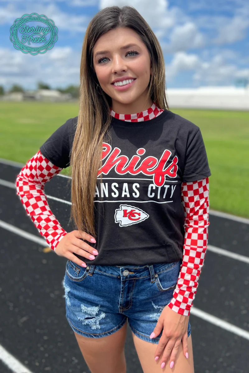 KC Pep Rally Mesh Top - Roaming Gypsy Boutique