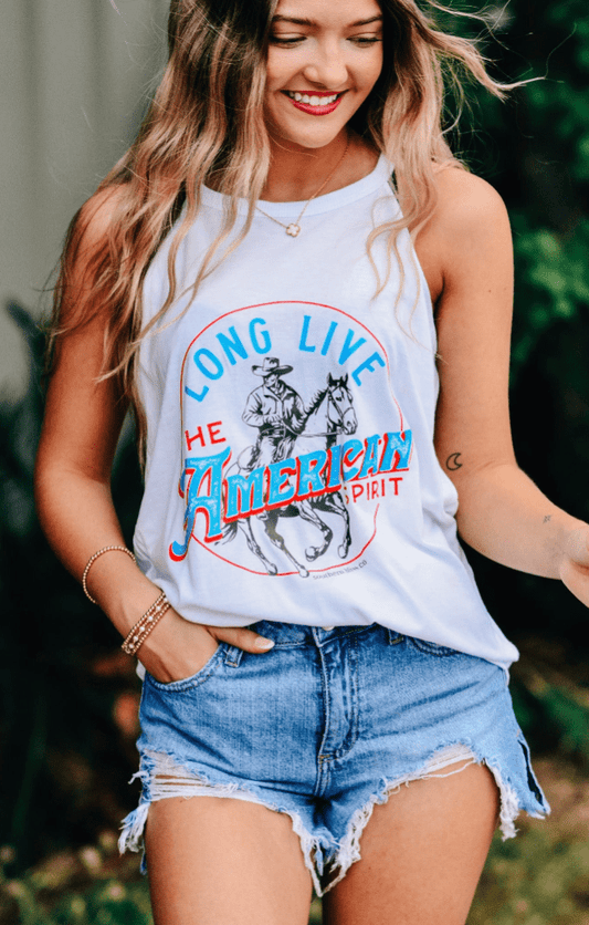 Long Live The American Spirit Tank - Roaming Gypsy Boutique