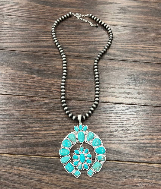Omega Naja Squash Turquoise Necklace - Roaming Gypsy Boutique