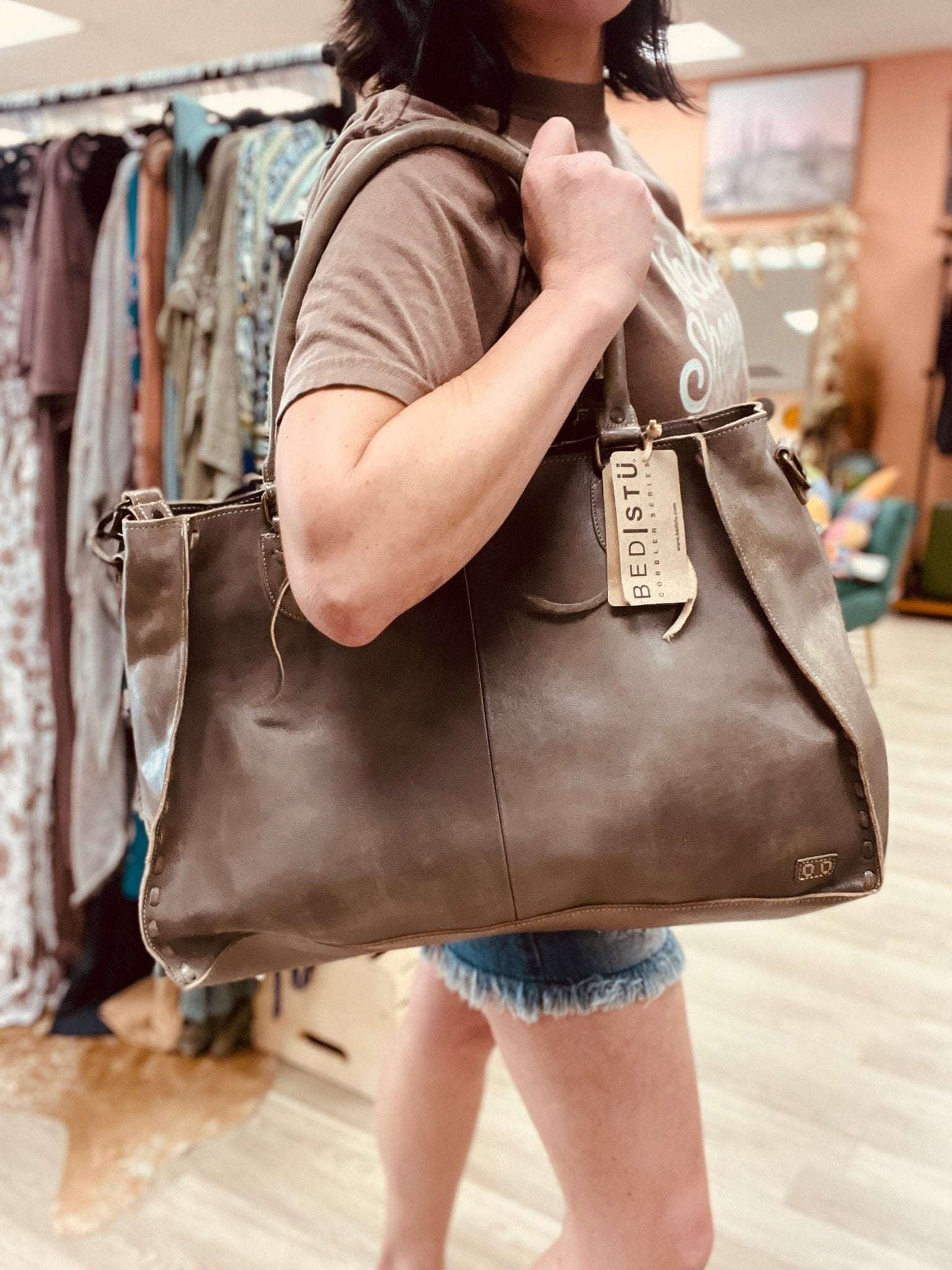 Rockaway Bag in Taupe Driftwood by Bedstu - Roaming Gypsy Boutique