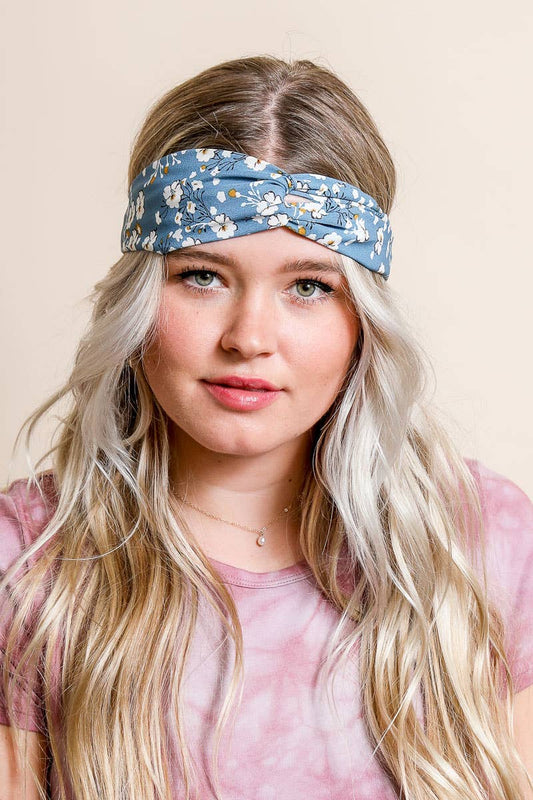 Sakura Blossom Twist Headwrap - Roaming Gypsy Boutique