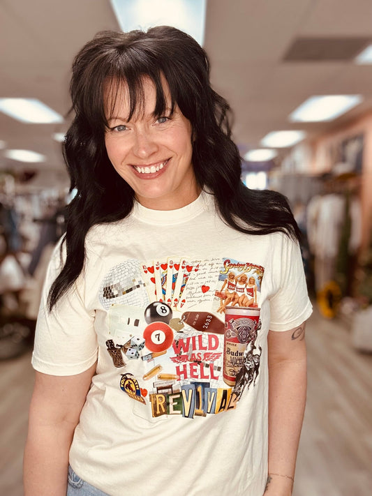 Wild & Free Collage Tee - Roaming Gypsy Boutique