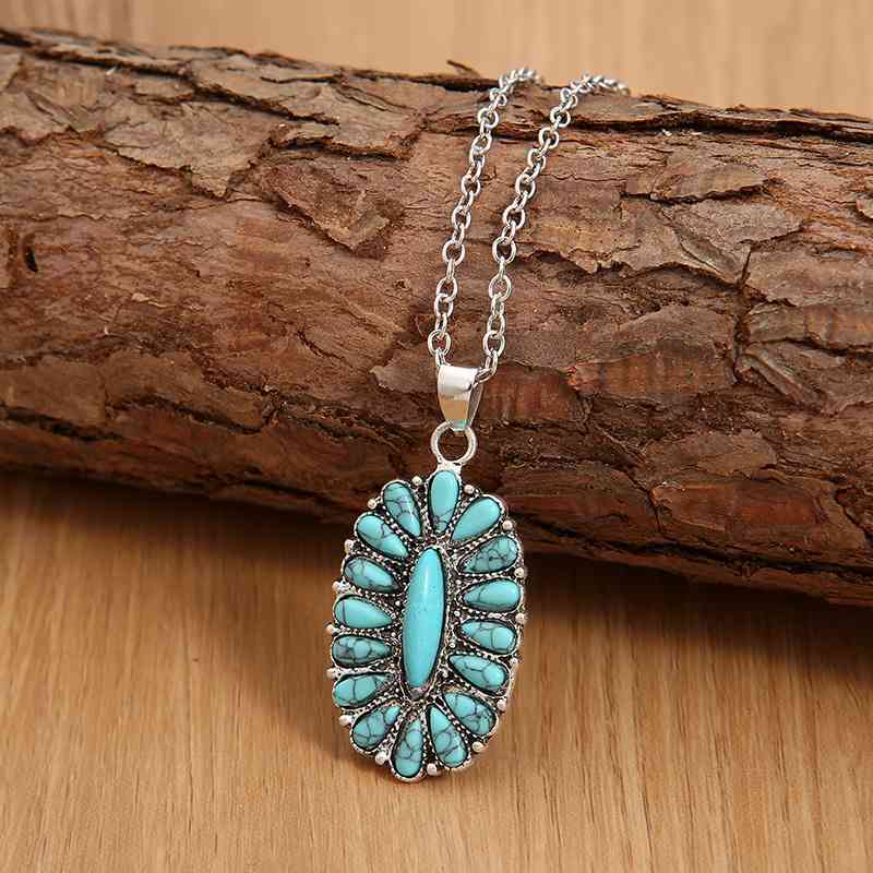Artificial Turquoise Pendant | Pendant | Roaming Gypsy Boutique