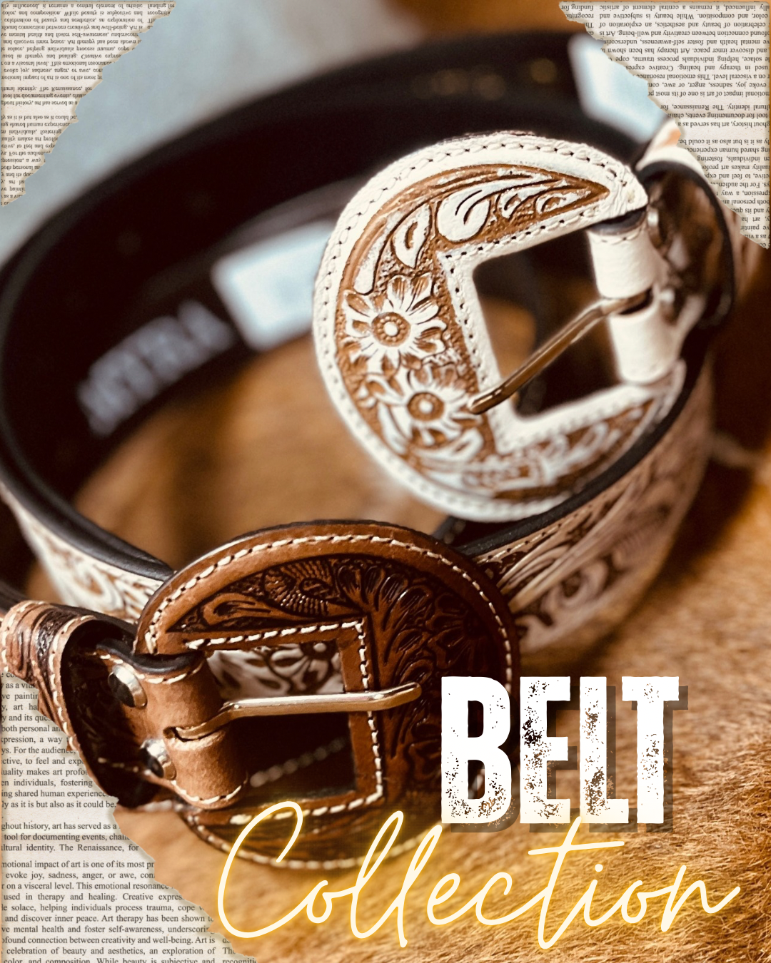 Western Tooled Leather Belts | Boho Concho Belts