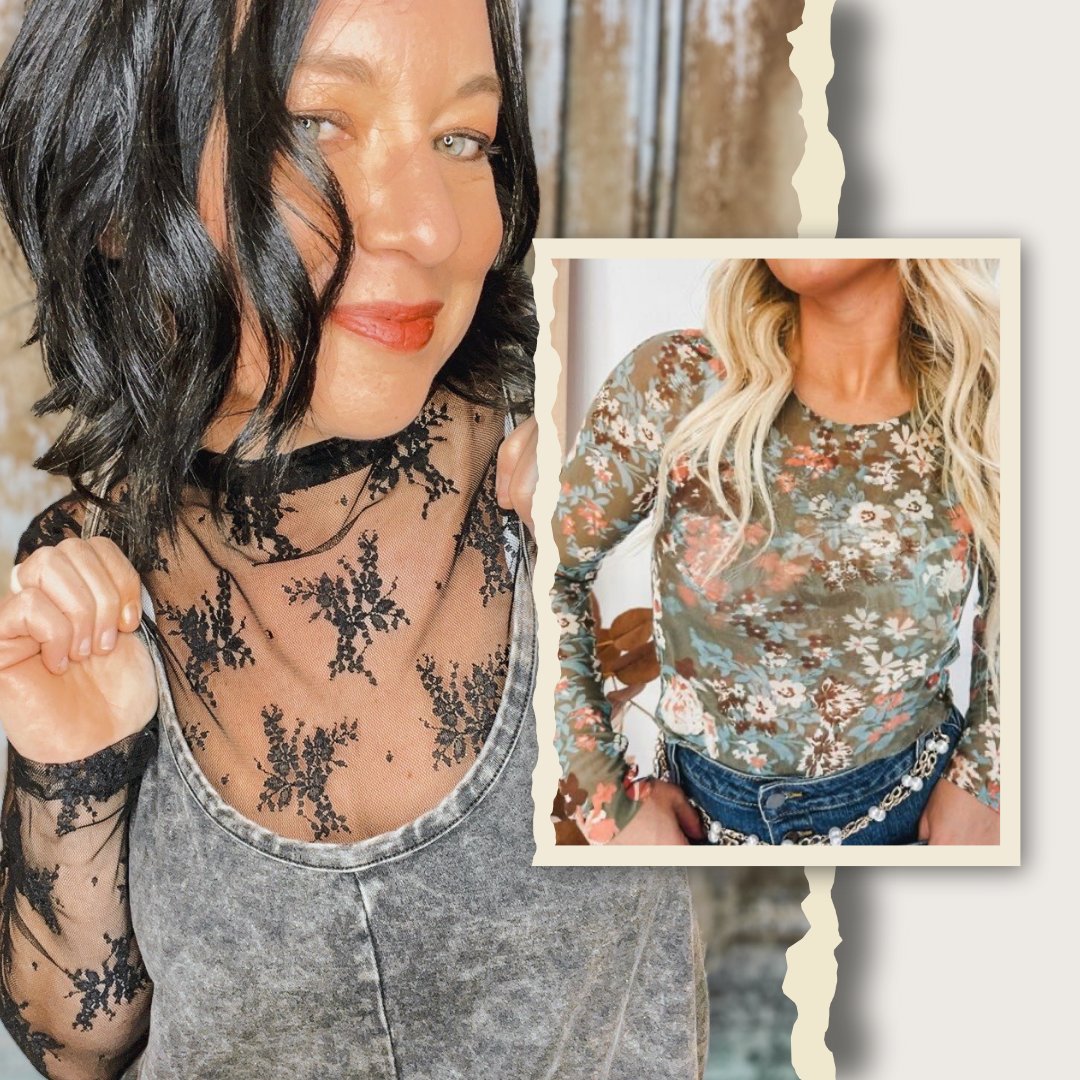 Mesh and Lace Shirts