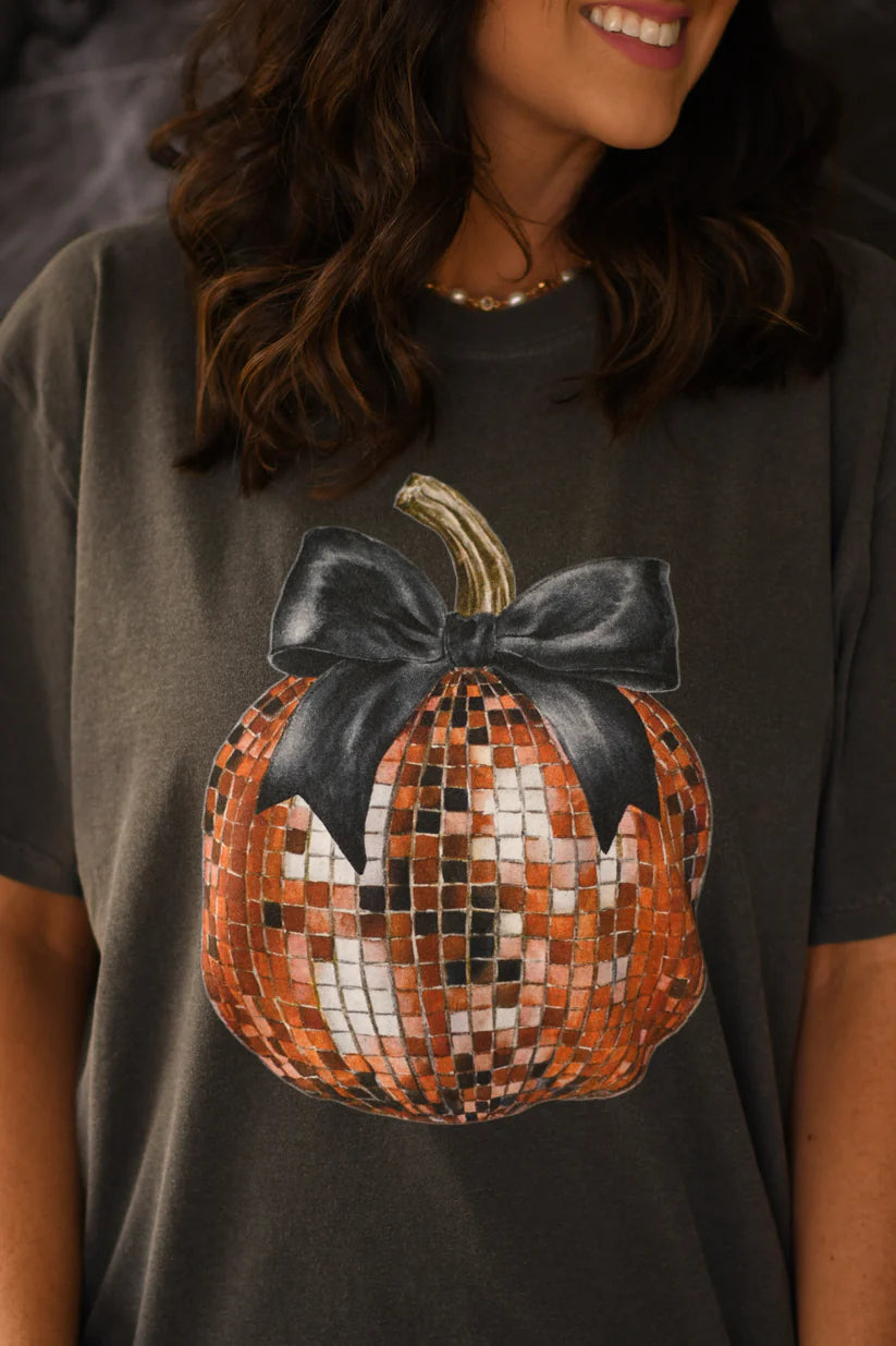 Disco Bow Pumpkin Tee