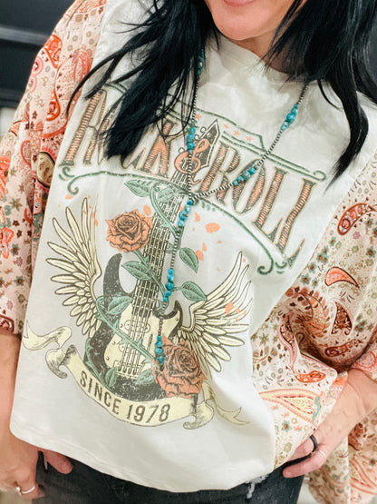 Rock N Roll Vintage Rustic Poncho