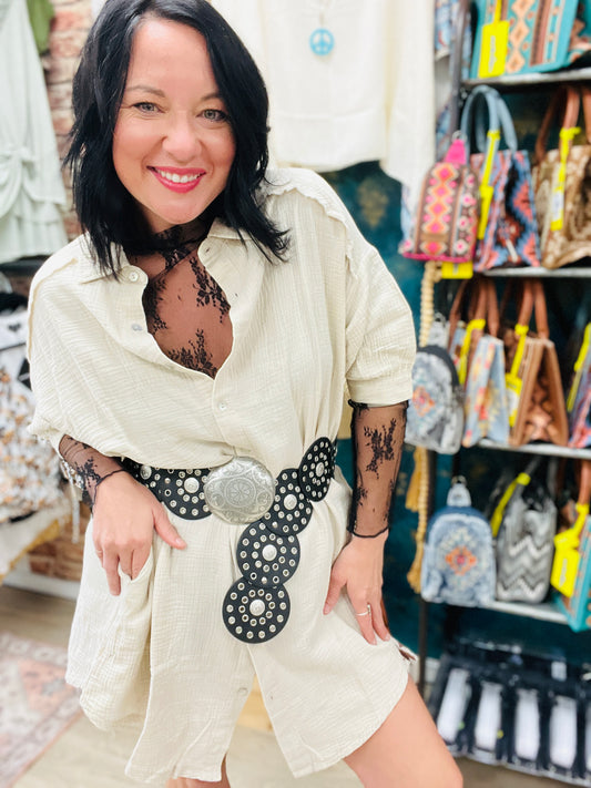 Linen Sands Shirt Dress
