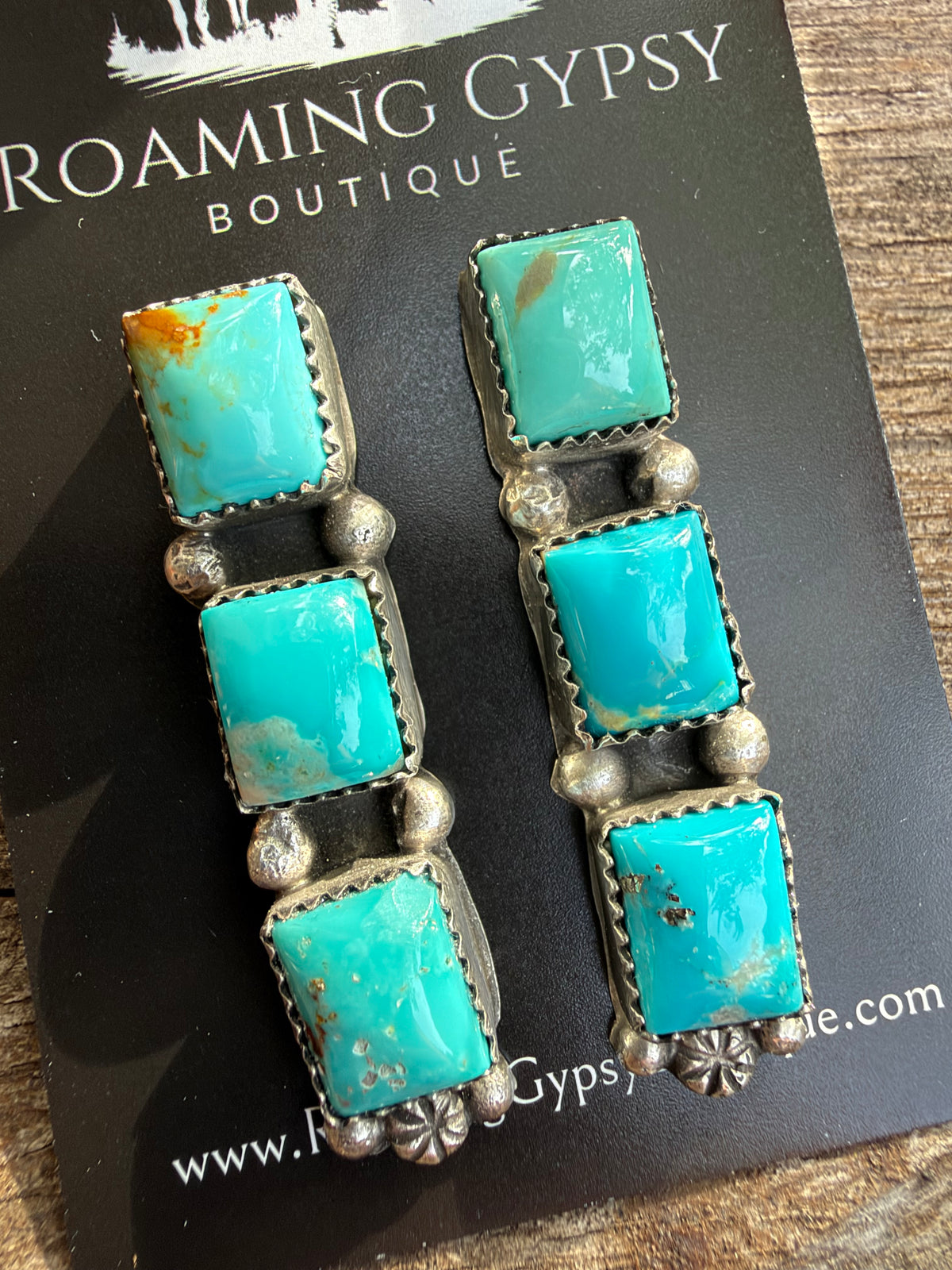 Ranchy 3 Bar Kingman Earrings