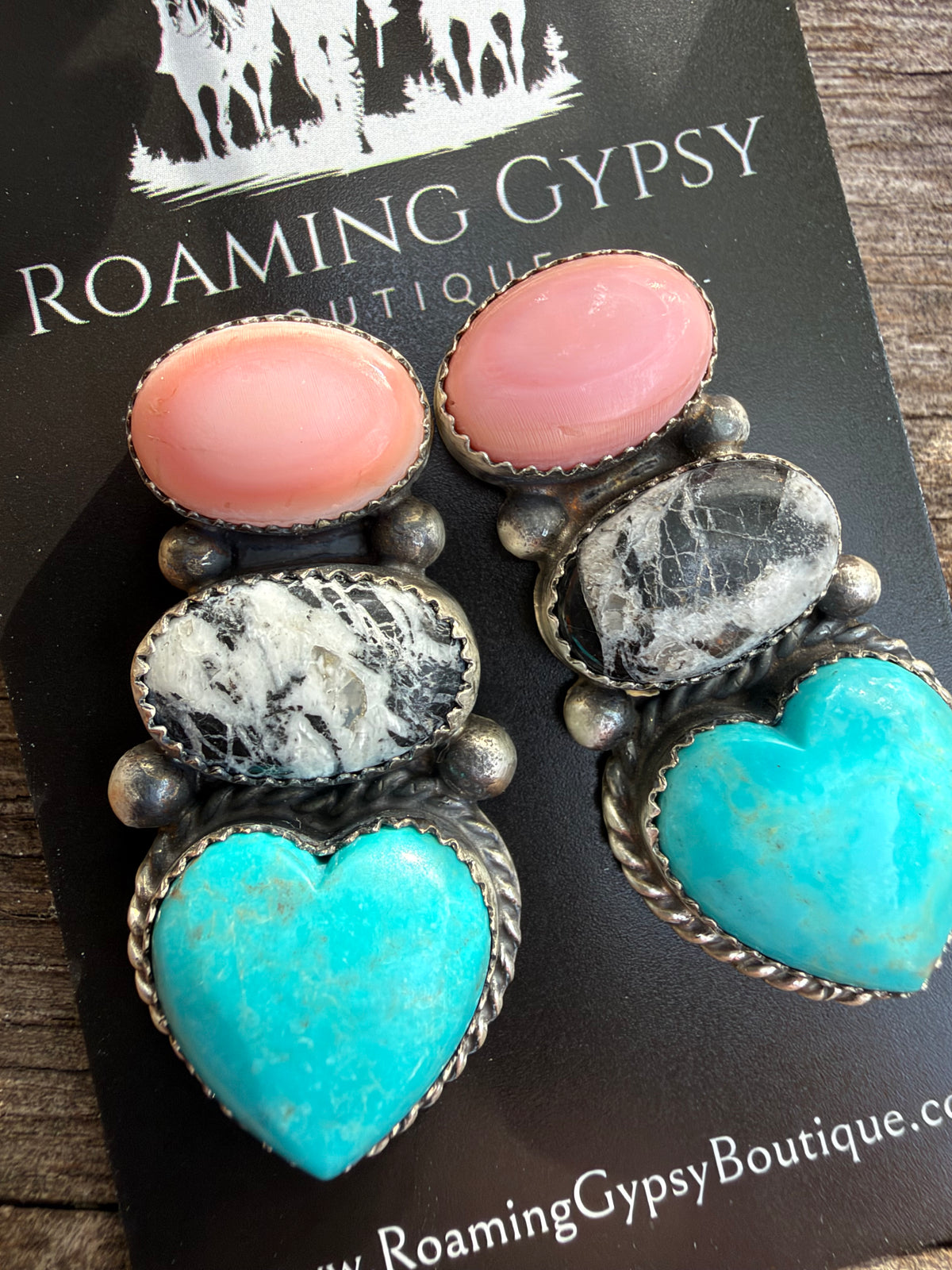 Heartbreaker 3 Stone Earrings