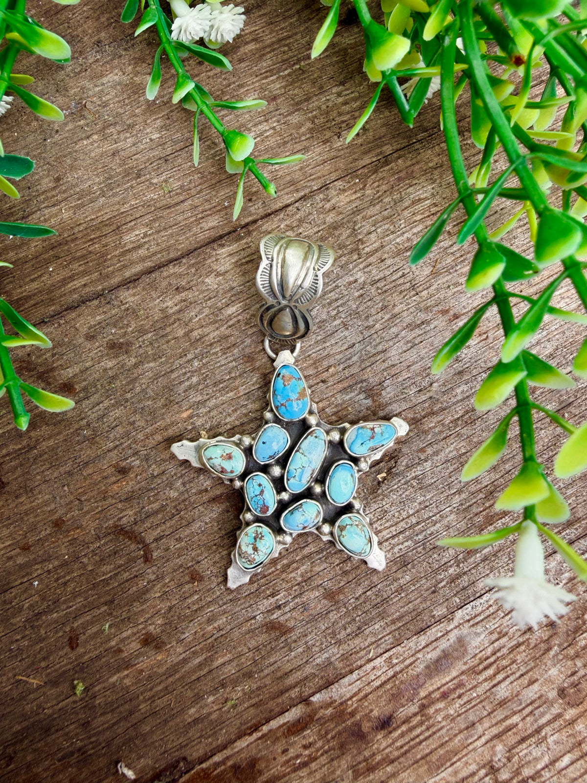 Golden Hill Star Multi Stone Pendant