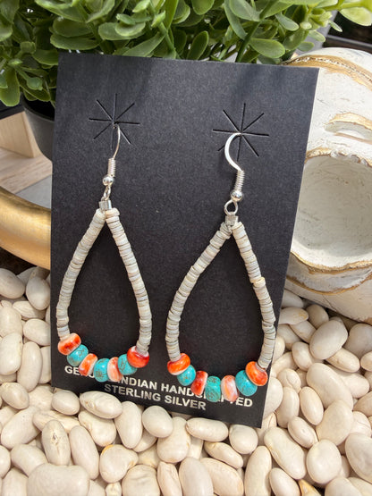 Kimberly Tom - Turquoise & Spiny Dangle Earrings