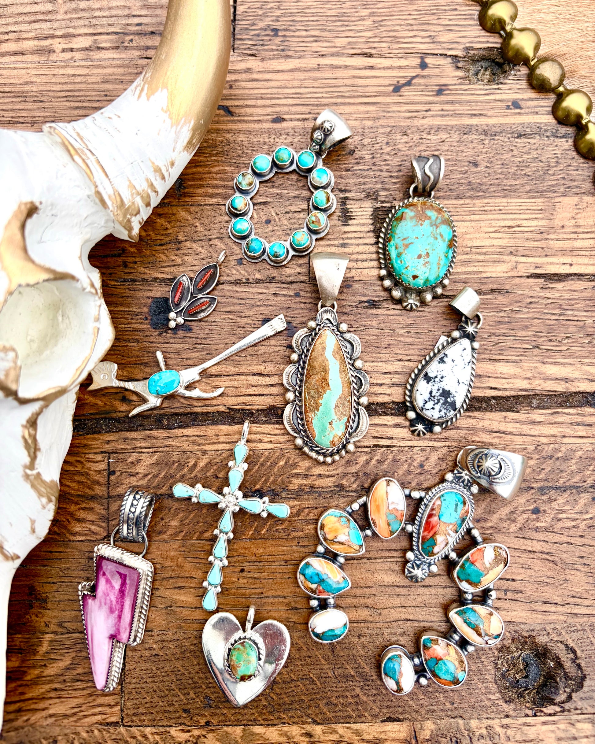 Native made sterling silver necklace pendants for sale
