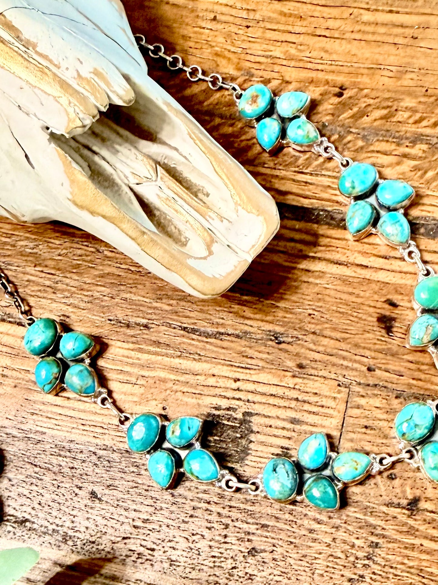 Teardrop Kingman Lariat Necklace