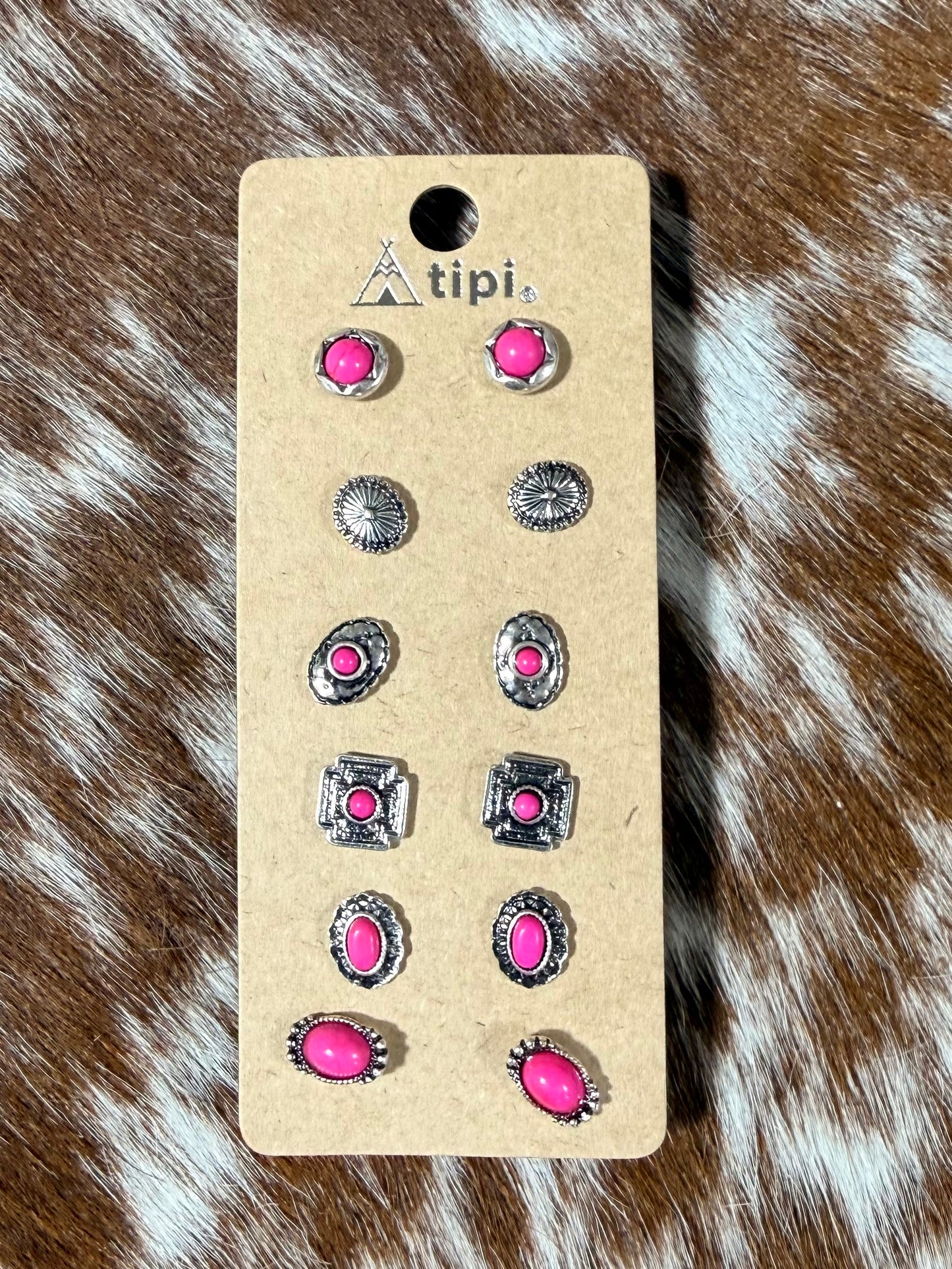 6 Pc. Western Earring Sets