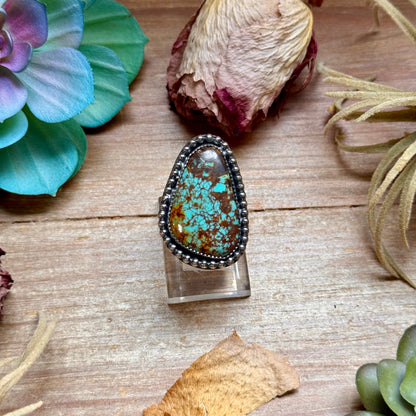 MJ Freeform Turquoise Ring – Sterling Silver