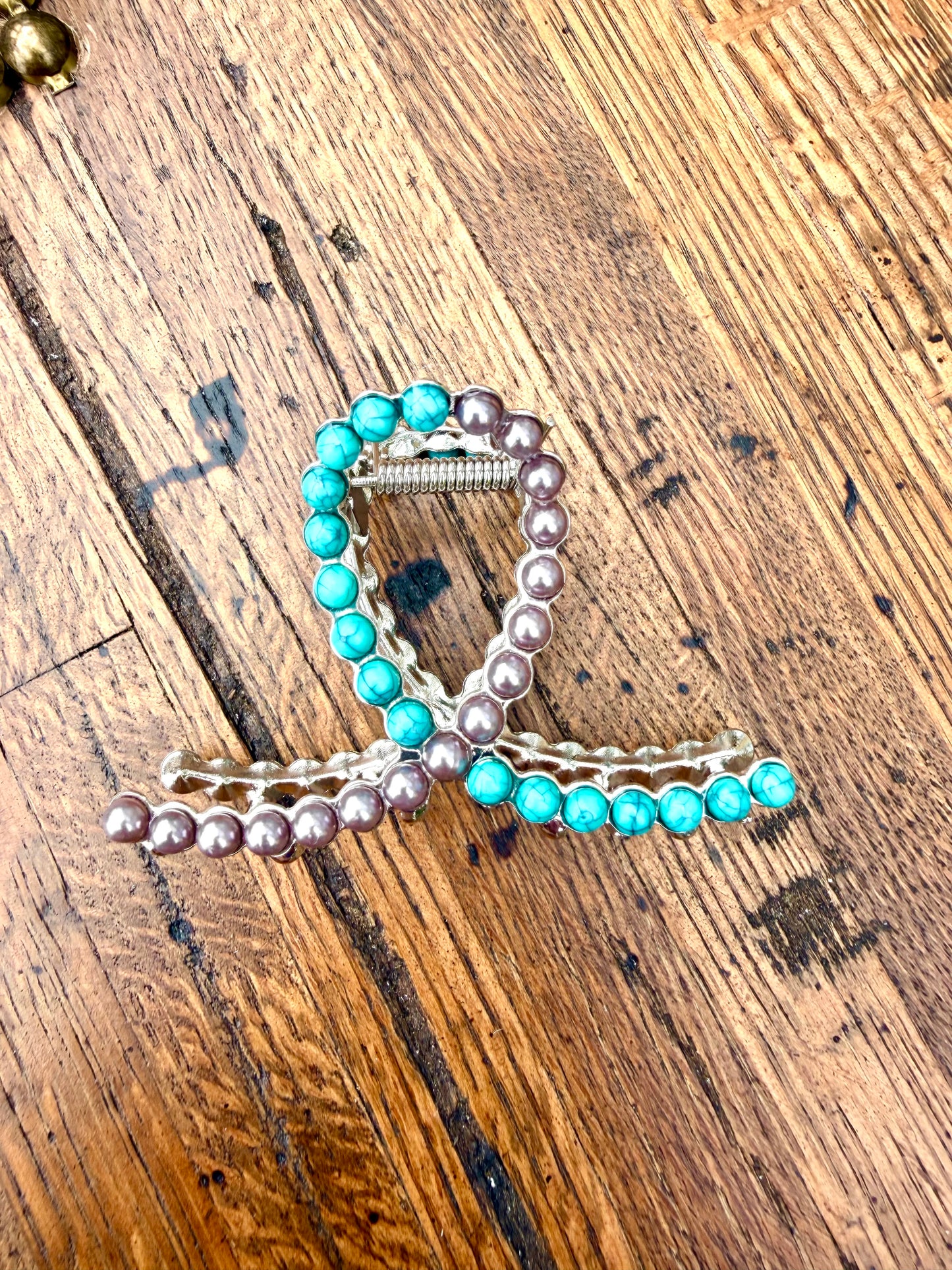 Rockin Western Pearl Hair Clip