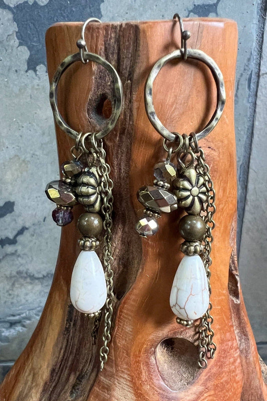 Flower Vintage Boho Dangle Earrings