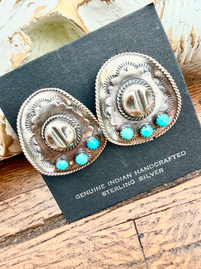Bobby Platero - Cowboy Hat Earrings