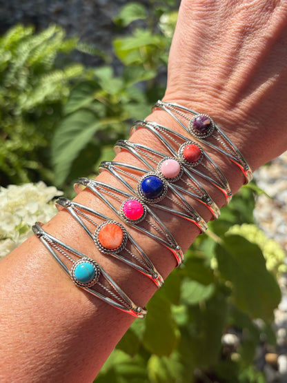 Esther White Cuff Bracelets