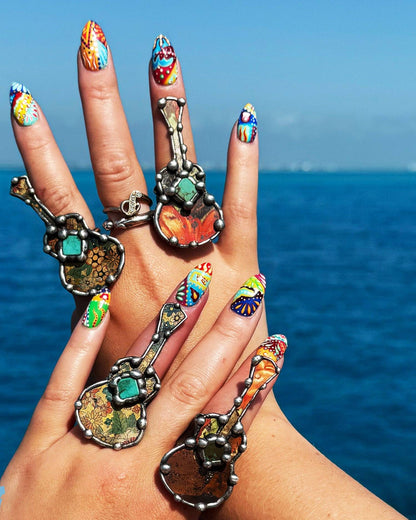 Art by Amy Gibson Guitar Rings
