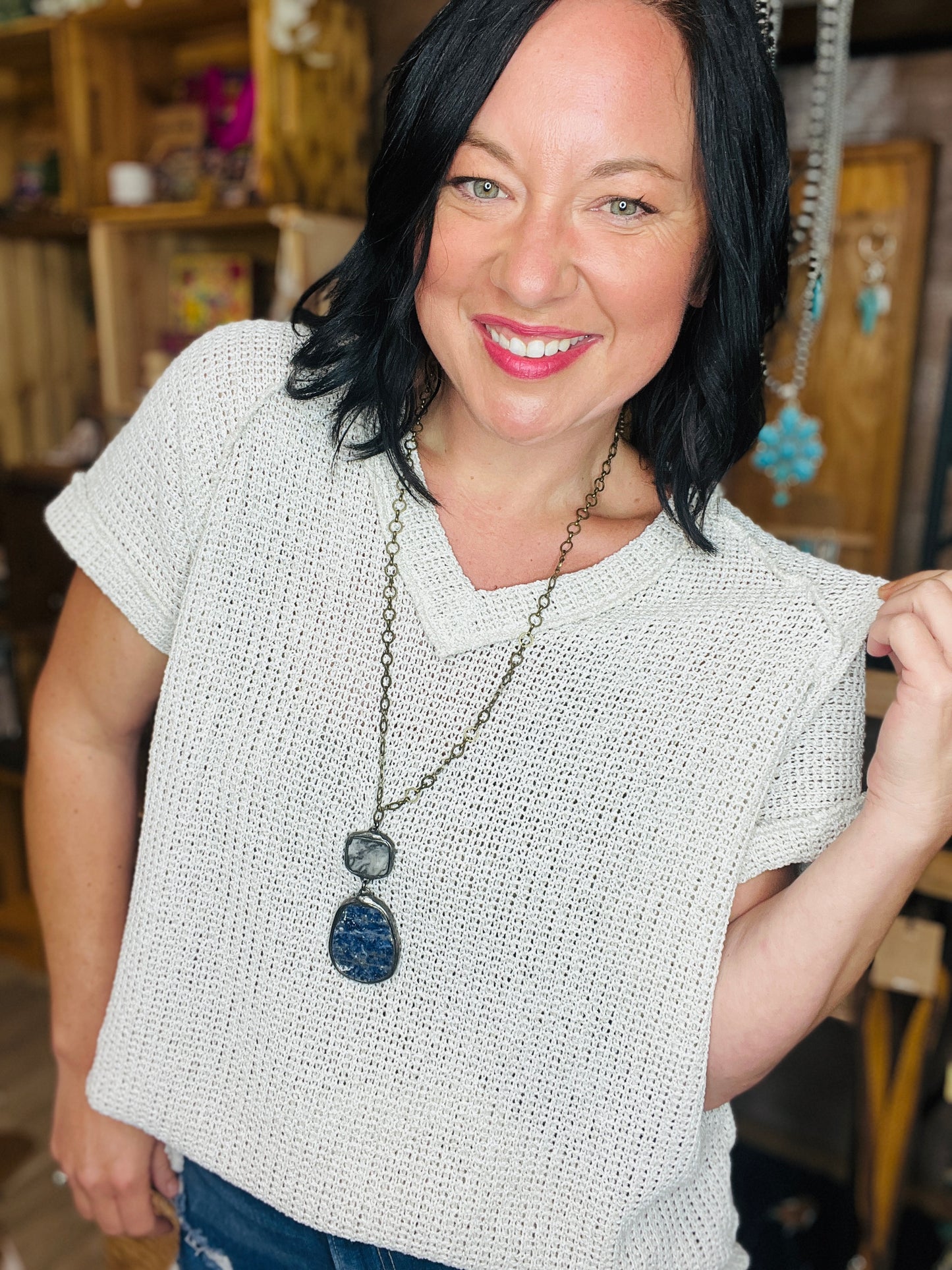 Neutral Applause Boho Top