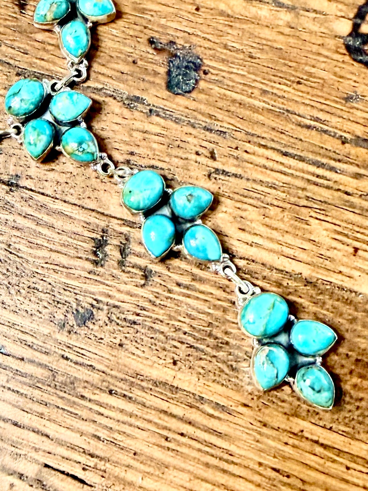 Teardrop Kingman Lariat Necklace