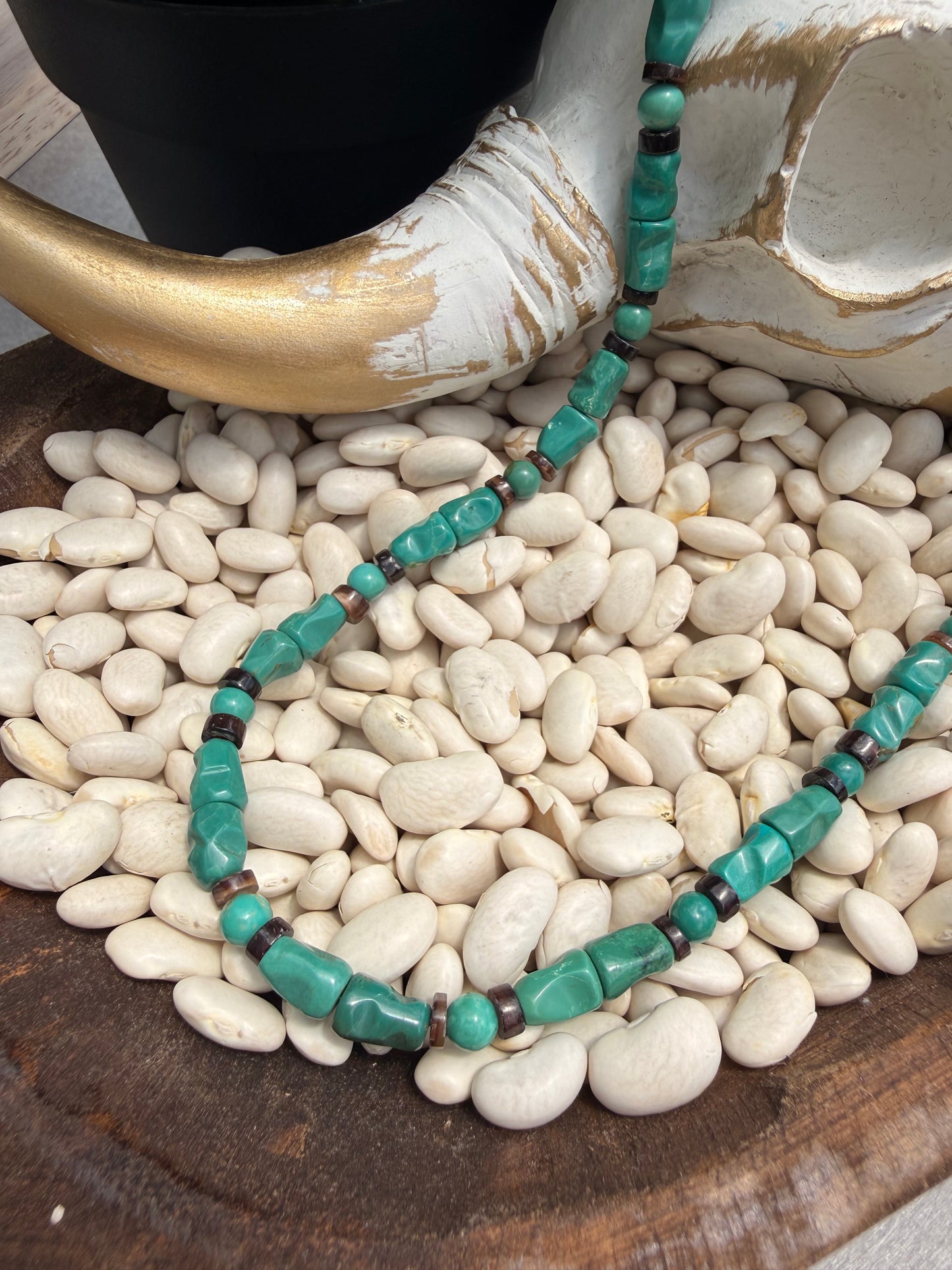 Kimberly Tom - 16" Turquoise Bead Necklace