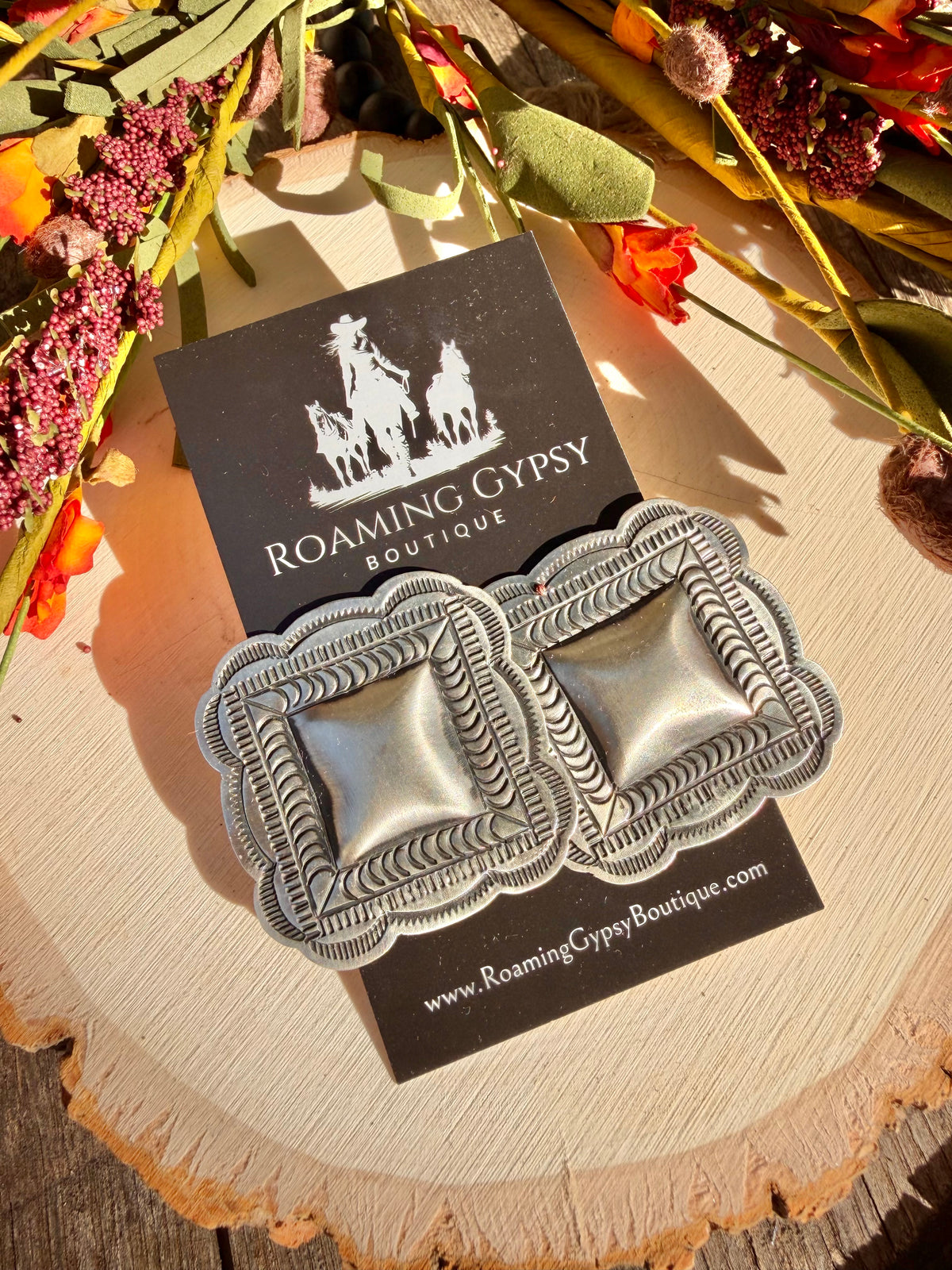 Tahe Square Concho Earrings