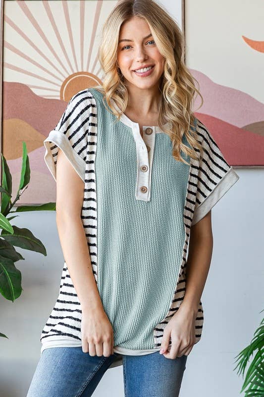 Hampton's Shabby Ribbed Top